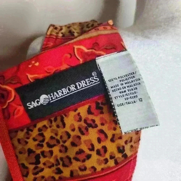 Sag Harbor women's leopard print maxi dress size 12 - Picture 8 of 9